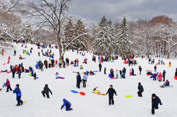 Photograph Mitchell Funk Snow Hill Central Park on One Eyeland